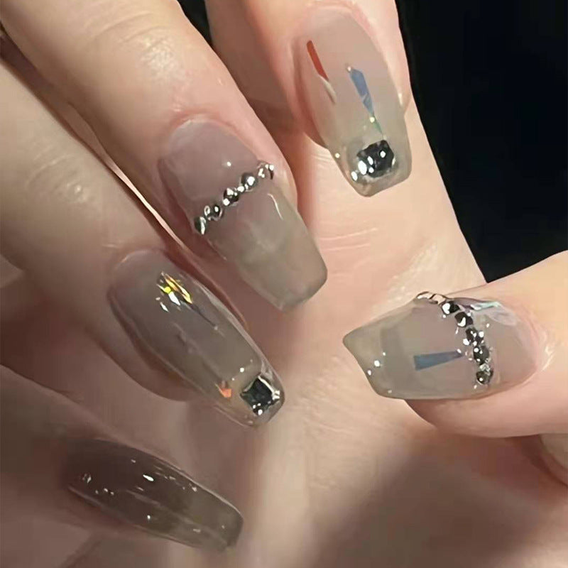 Gray Square Nail Stickers